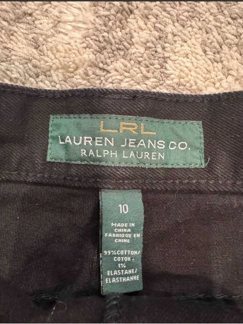 Lauren Ralph Lauren Black Denim Midi Skirt